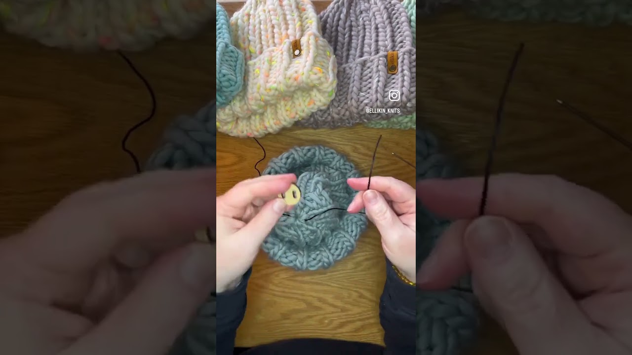 How I add a removable pom to a hat ✨ 