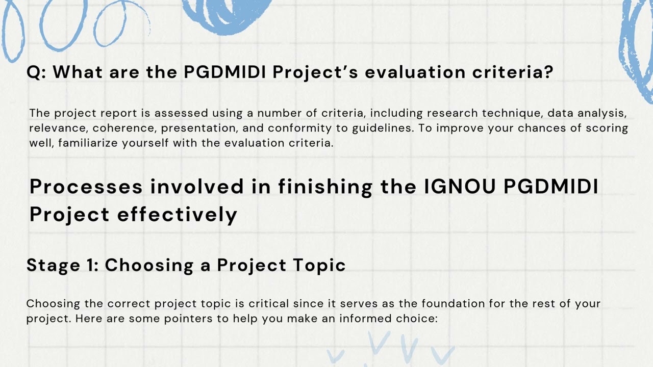 IGNOU PGDMIDI Project for MDIP-1 | IGNOU PROJECT