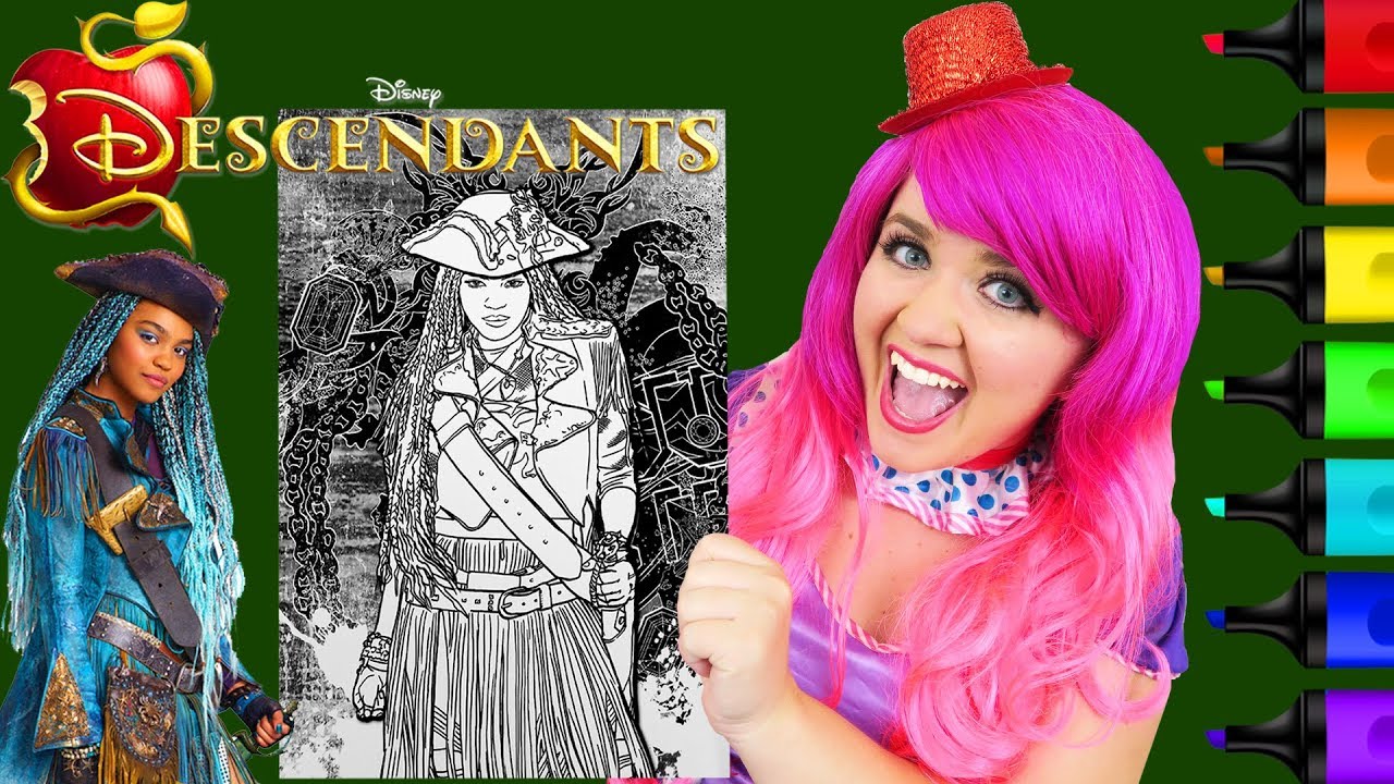 Coloring Uma Descendants 2 Disney Coloring Page Prismacolor Markers | KiMMi THE CLOWN