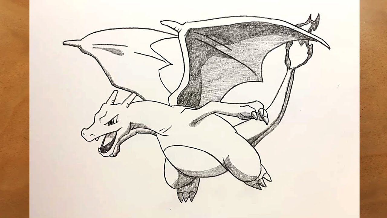 Charizard Drawing Tutorial || How to Draw Charizard Step by Step || Pokémon Pencil Sketch