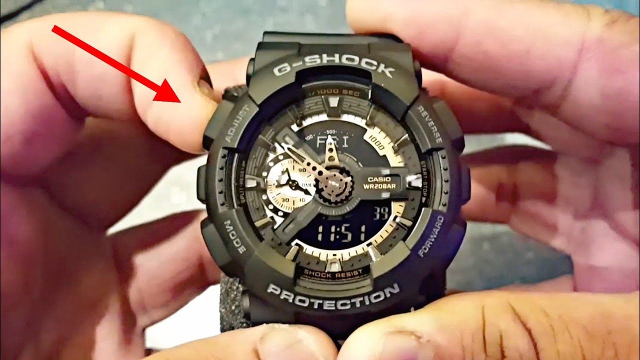 как настроить часы Casio G-Shock Protection GA-110