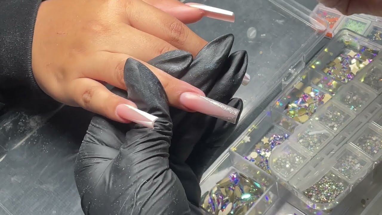 Spring Nails🌸 | Long Bling Nails | Acrylic nails | watch me work