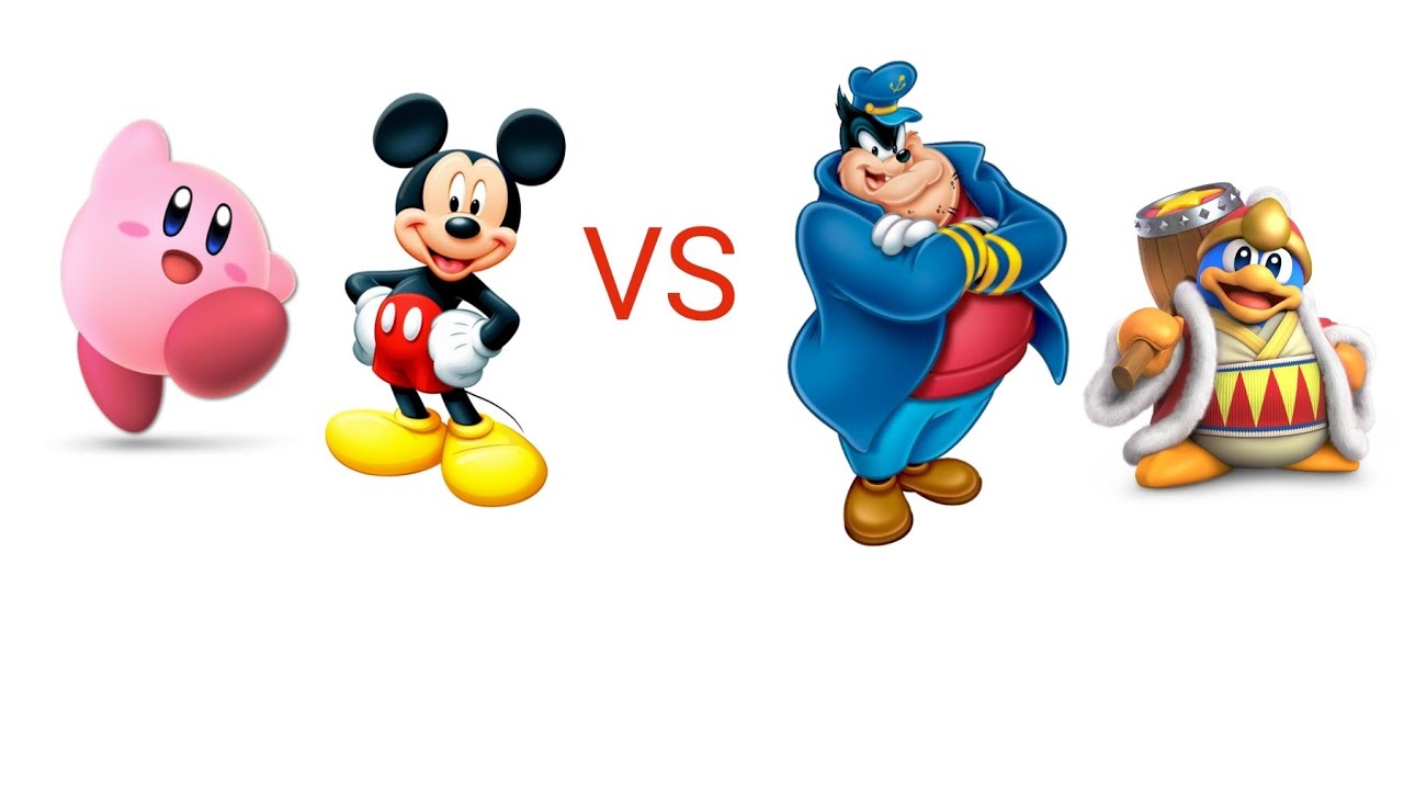 mugen mickey mouse/Kirby vs peg-leg pete/king dedede part 1/2
