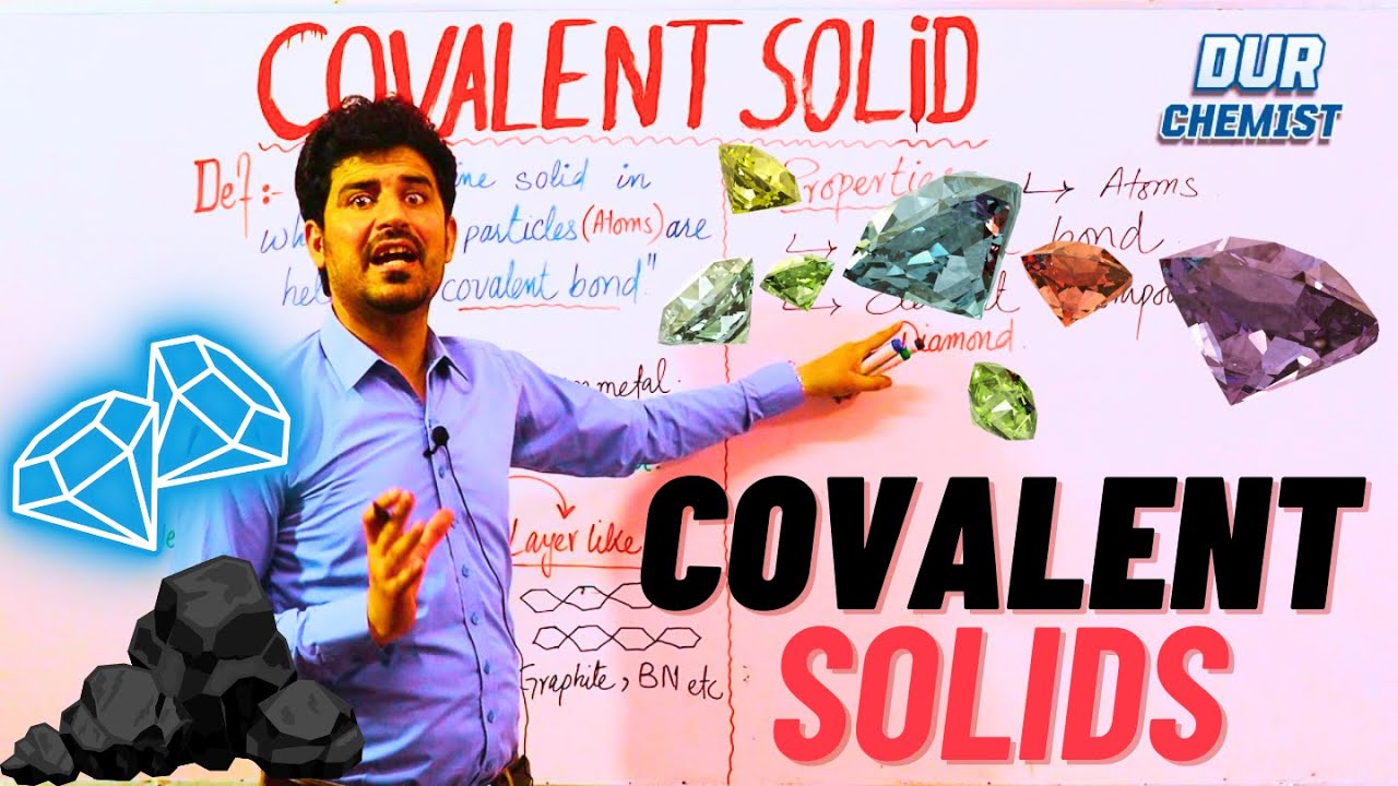 Types of Crystalline solids | Covalent Solid | Electro valent Solid | Network Solid by Dur Chemist