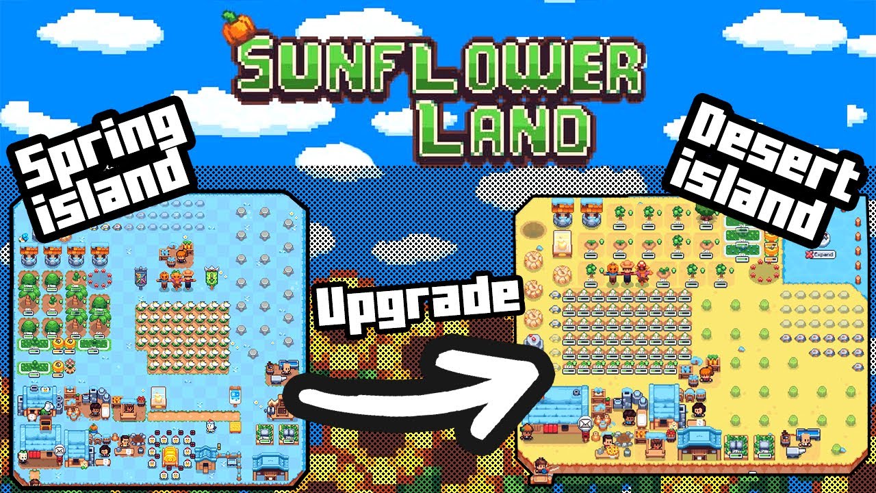 Upgrade from spring island to desert island - Play To Earn Game - (Sunflower Land)