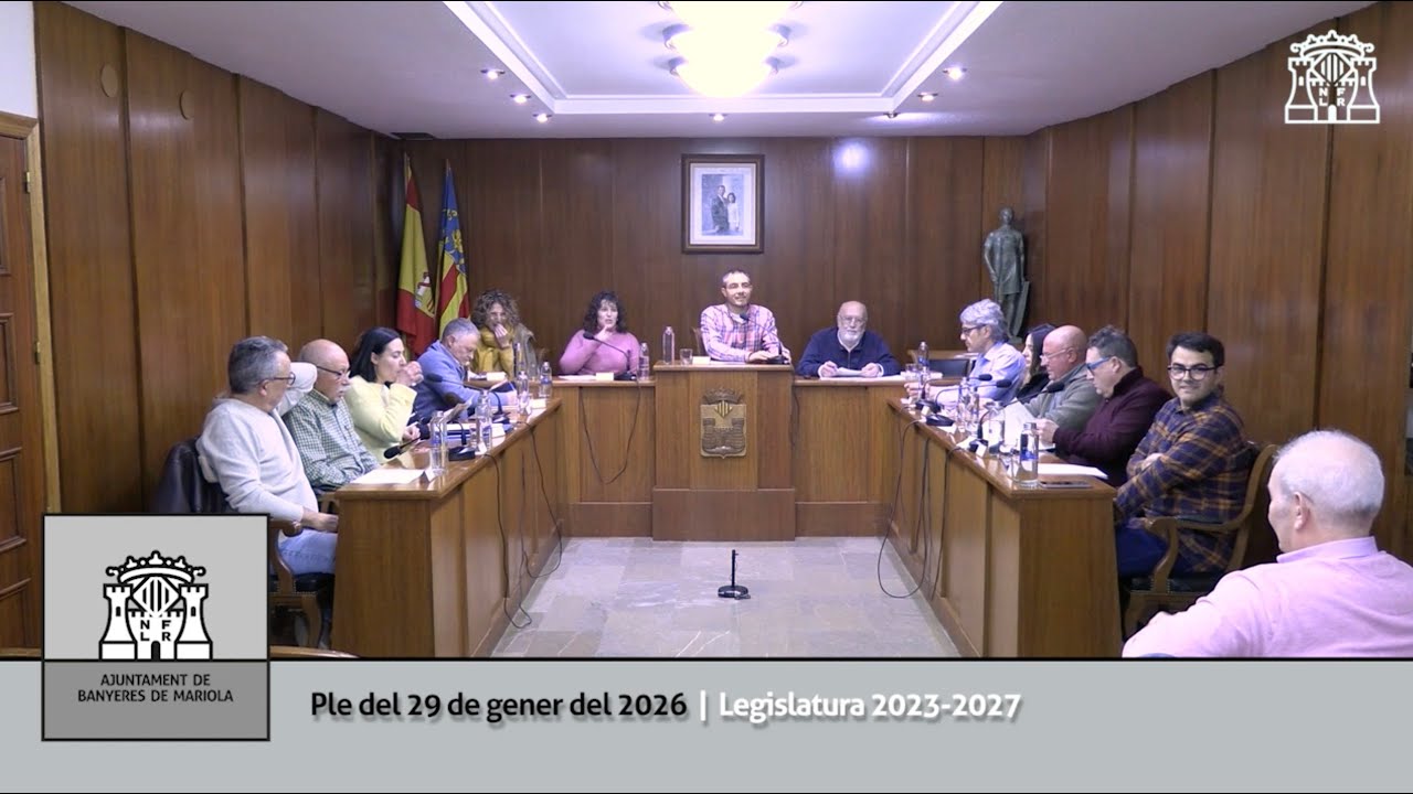 Ple del 29 de gener del 2026 | Legislatura 2023-2027
