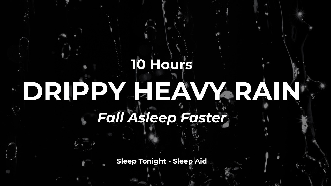 10 часов звуков дождя для глубокого сна 🌧️ Атмосфера ASMR на черном экране