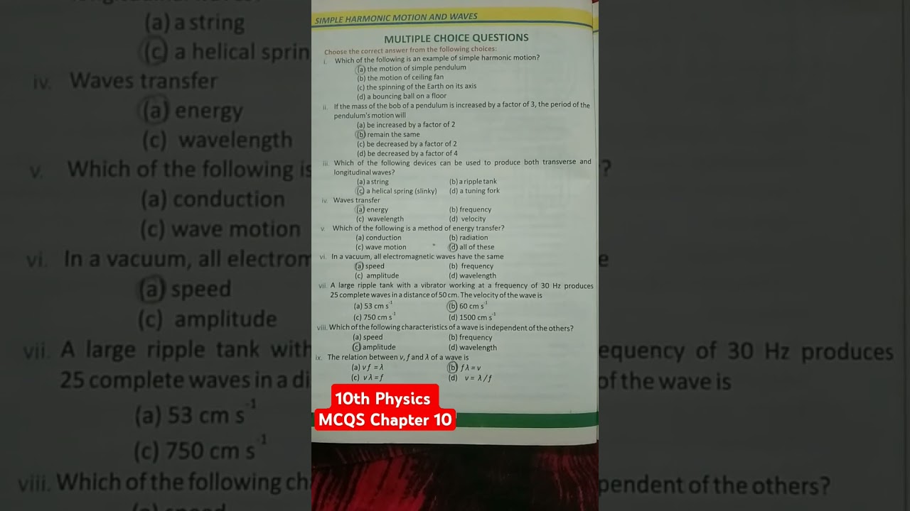 10th Physics MCQS Chapter 10. #mcqs #physics