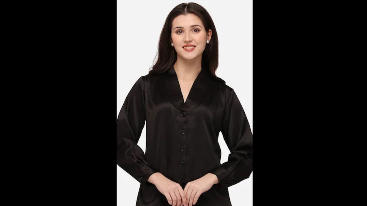 Myntra Black satin shirt review 🤗