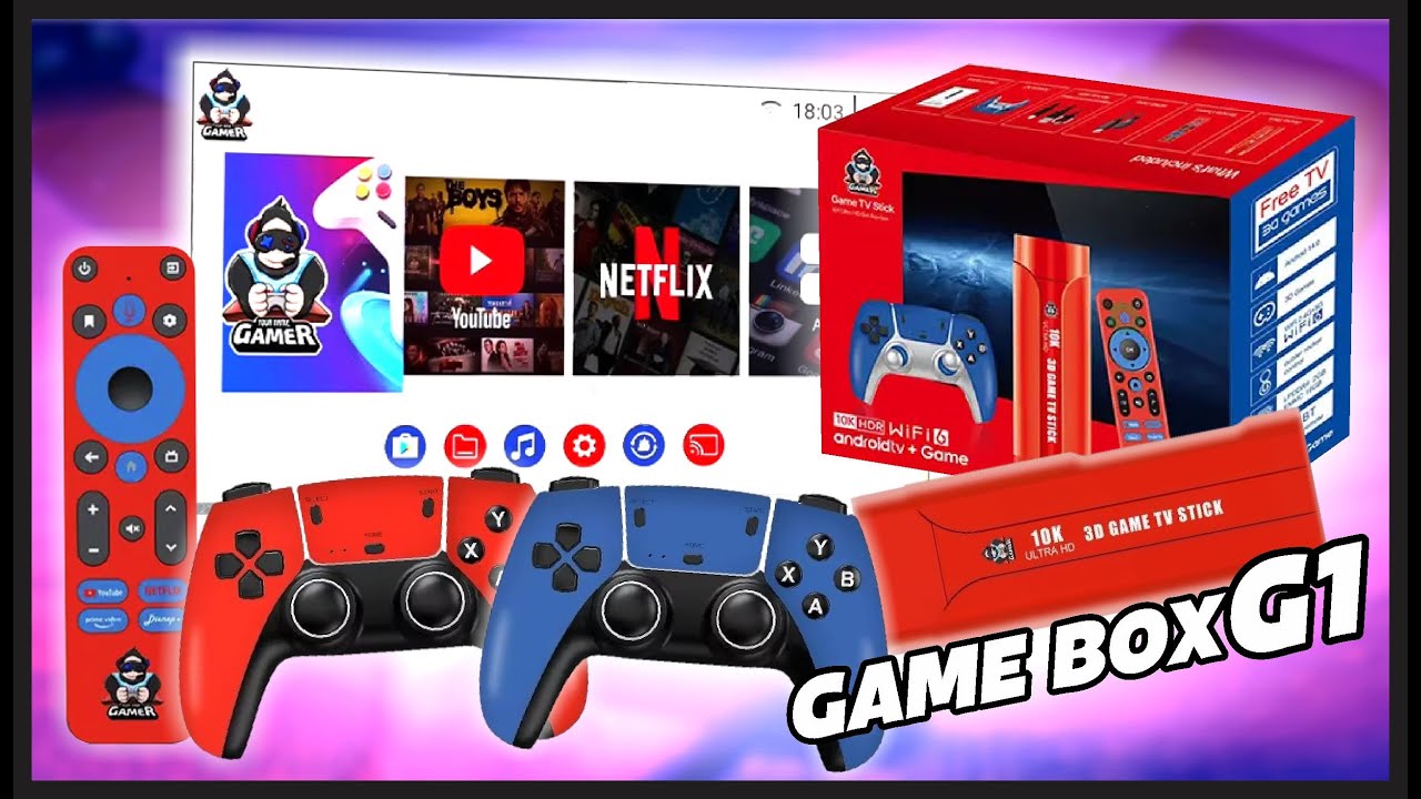 NOVO GAME BOX G1 com Sistema DUPLO, Android 16 e Mais de 28 mil JOGOS!