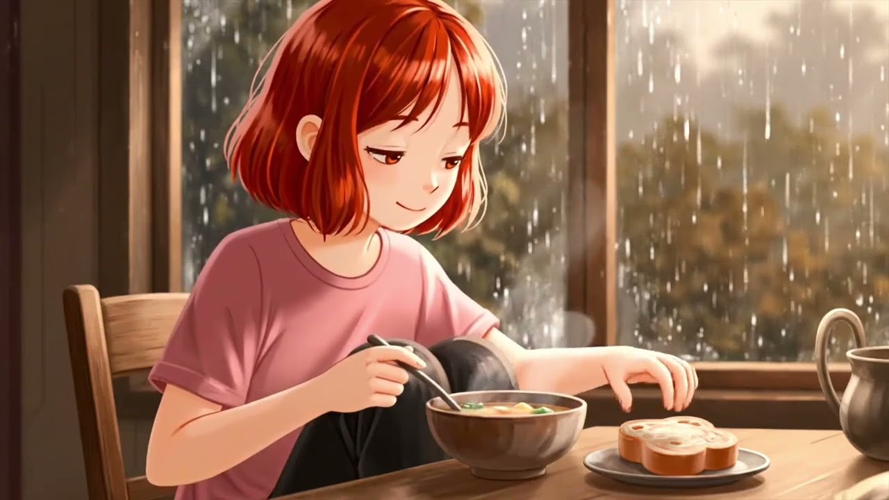 Cozy Rainy Morning in a Countryside Home 🌧️ Ghibli-Inspired Slice of Life