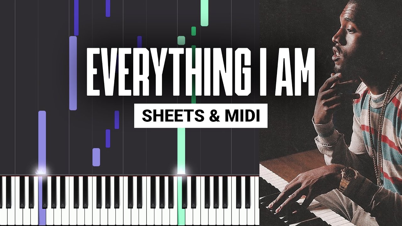 Everything I Am - Kanye West - Piano Tutorial + MIDI