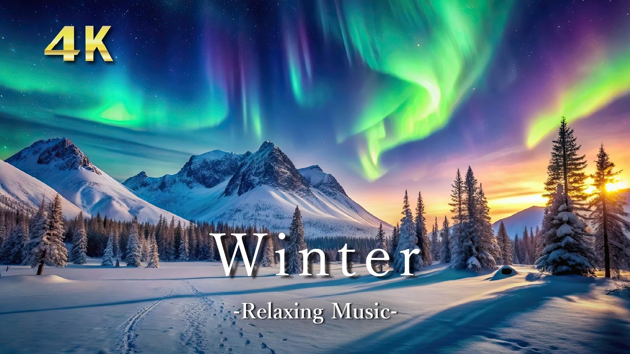 4K Winter Wonderland【リラックス音楽】雪景色と静寂に包まれる癒しの時間｜Relaxing Winter Scenery