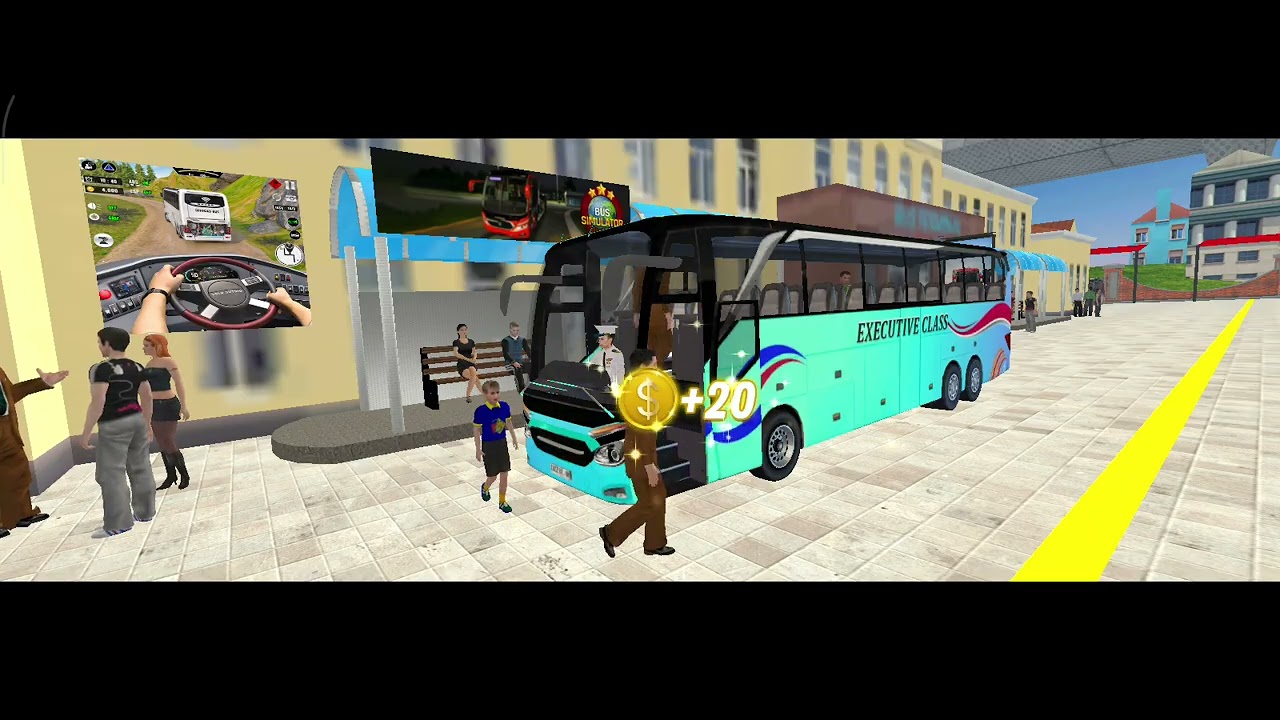 Bus driving game paly video bus driver skill mini map bus gaming video