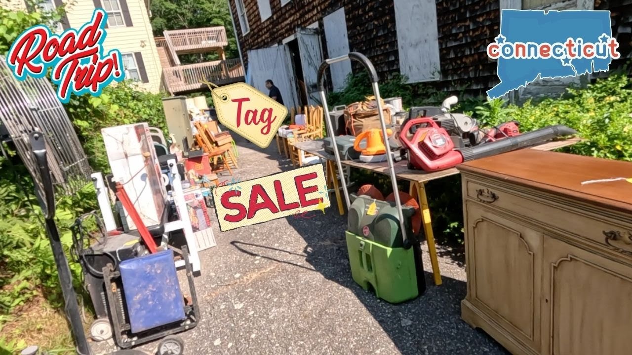 First Time Shopping CONNECTICUT Tag Sales! Yard Sale Shop With Me!