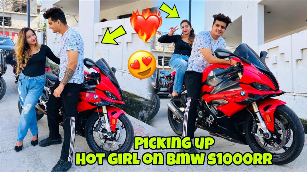 Picking up Hot Girl 🔥 in BMW s1000RR  || Exhaust Reaction 😍❤️‍🔥
