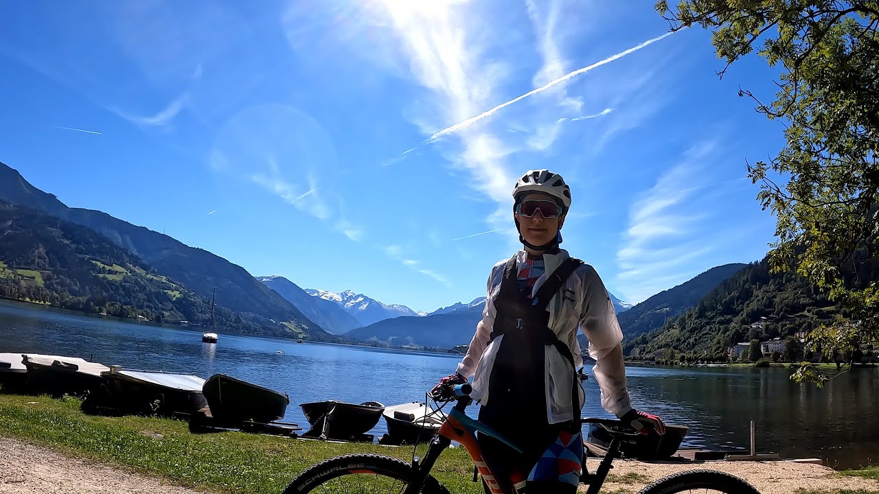 30 minute Indoor Cycling Workout for Beginners Austria Alps Lake Tour 4K Video