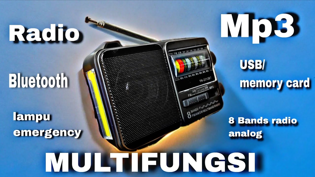 Review radio mini fleco multifungsi bisa MP3 dan bluetooth | YN-2312BT
