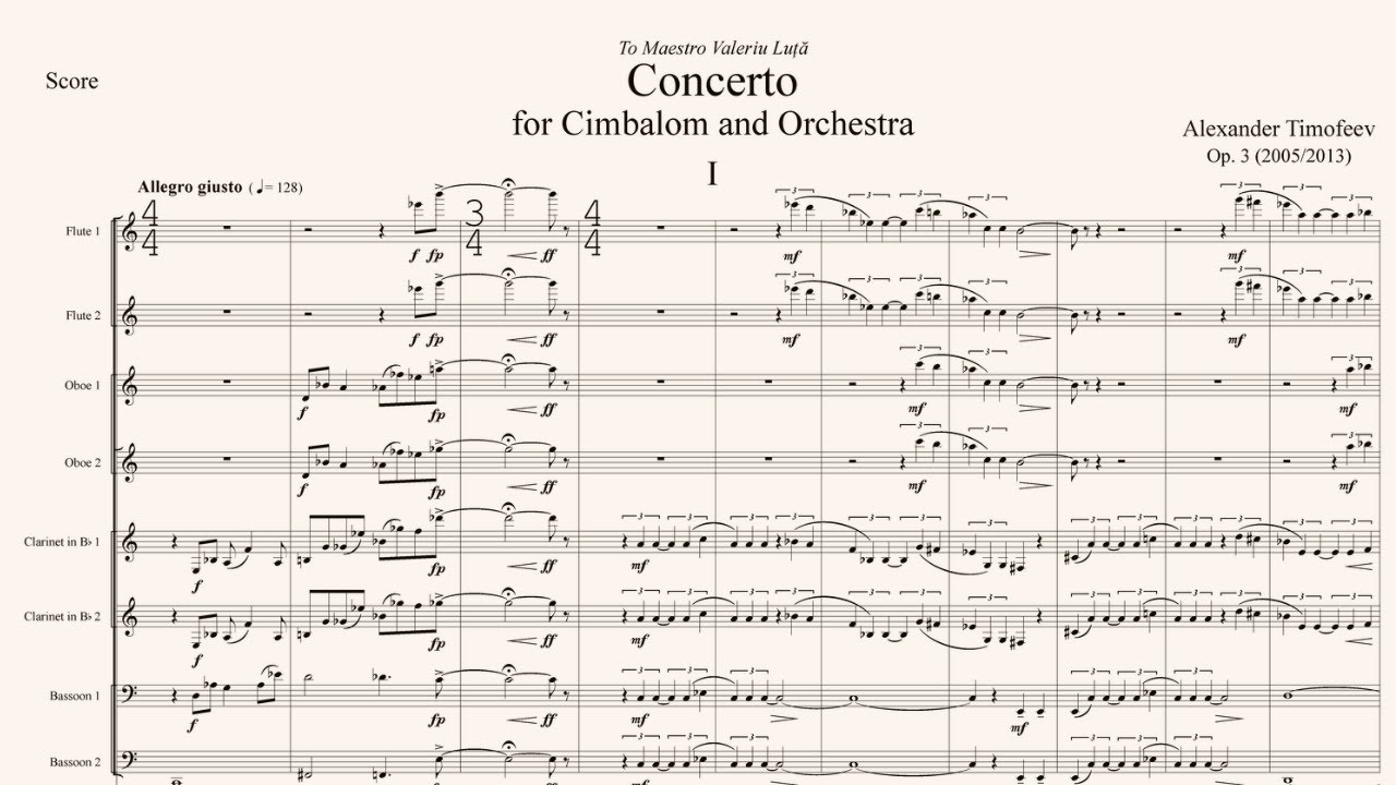 Concerto for Cimbalom and Orchestra, Op. 3