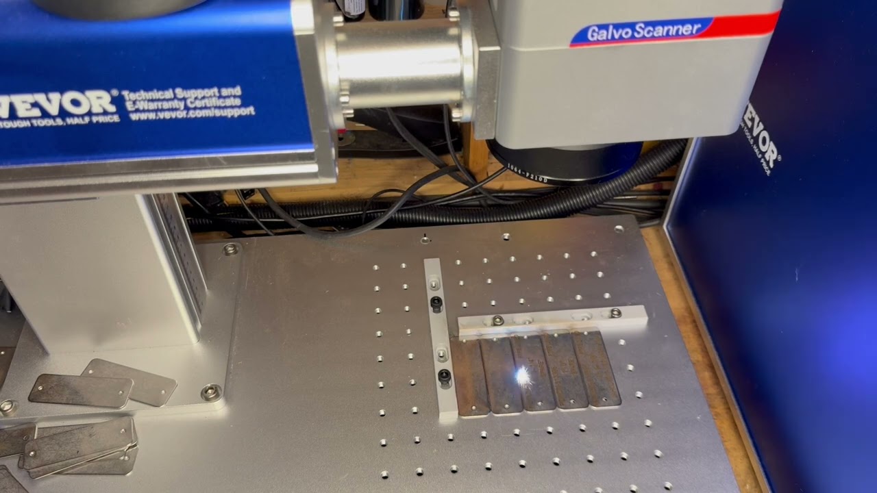 Vevor 30 watt Galvo Fiber Laser engraving Stainless Steel Tags