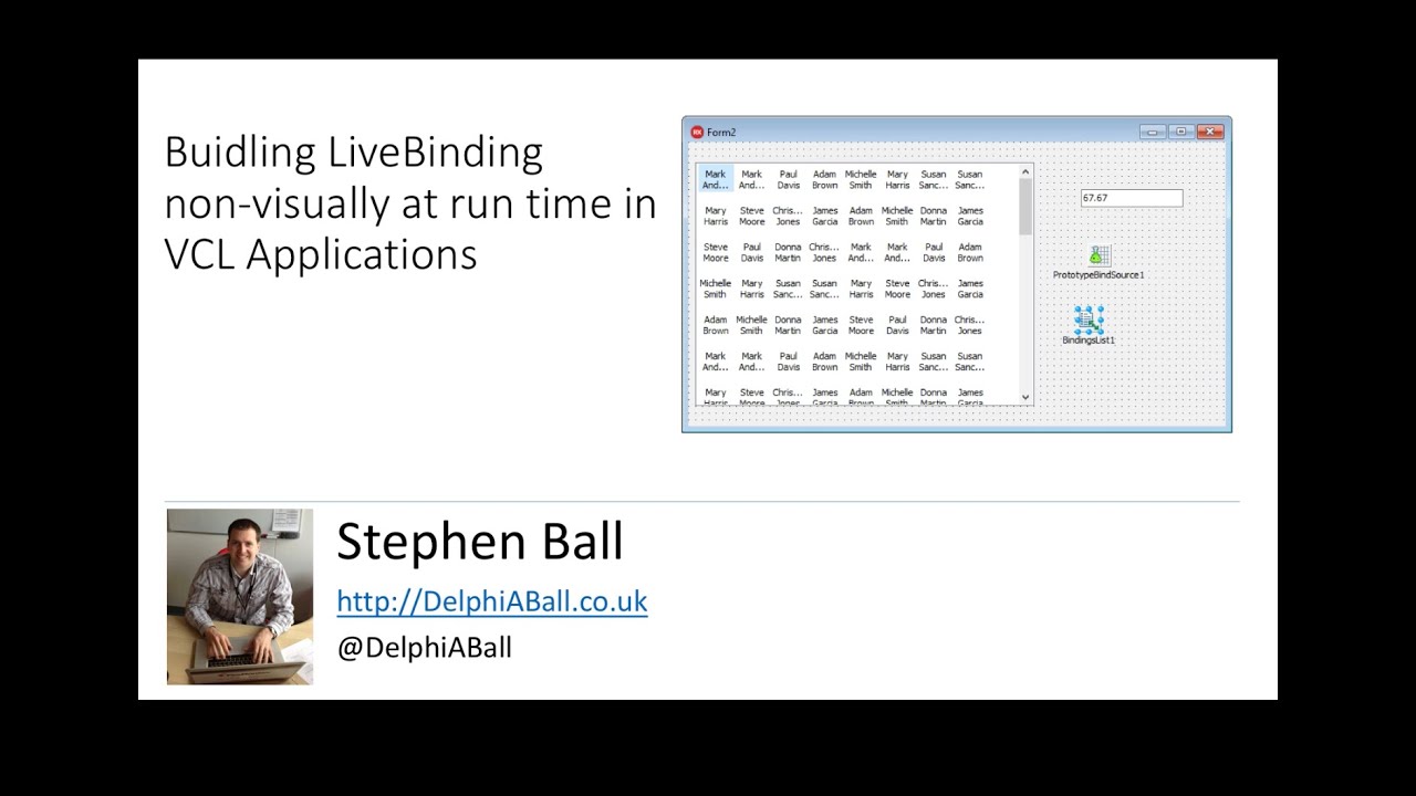 Live Bindings at run time via code