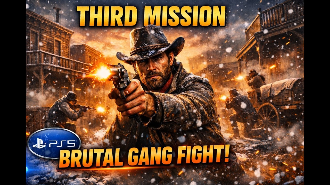 RDR2 PS5 Third Mission Gang Fight 🔥 Intense Shootout in 4K HDR #RDR2 #PS5 #Gaming