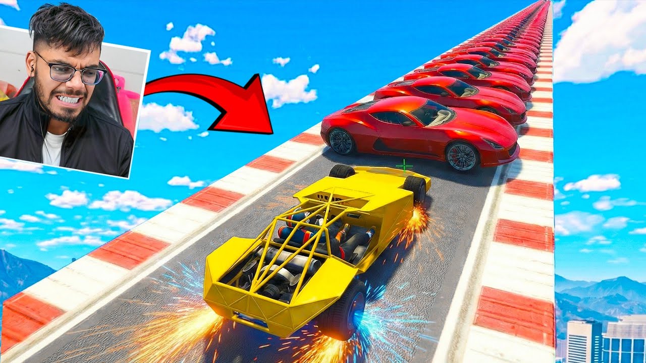 Cars Vs Cars Challenge 332.223% People Beat Their Keyboard After This Race in GTA 5!