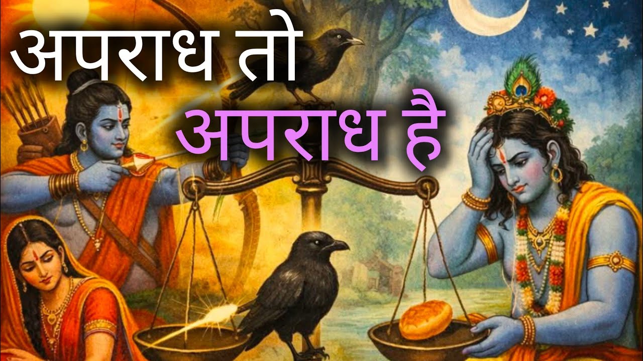 “अपराध तो अपराध है – श्रीकृष्ण का न्याय, कर्म और धर्म का गूढ़ रहस्य”krishna story।hindi kahani।