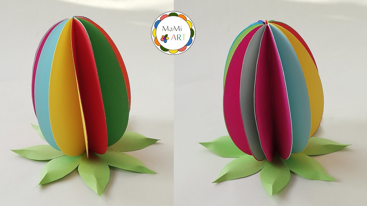 JAK ZROBIĆ JAJKA Z PAPIERU 🥚🥚PISANKI 3D  NAJŁATWEJSZA OZDOBA WIELKANOCNA Z KOLOROWEGO PAPIERU |