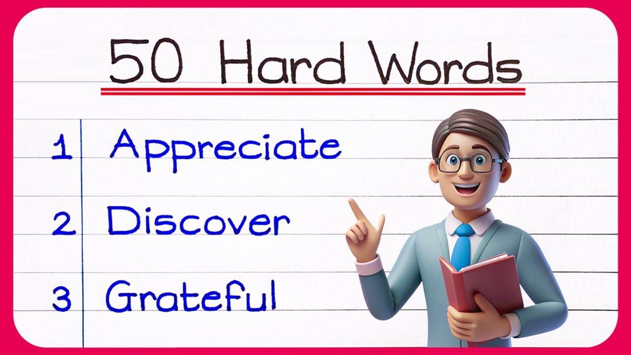 50 Hard words in english | 50 Difficult words in english | english hard words 50