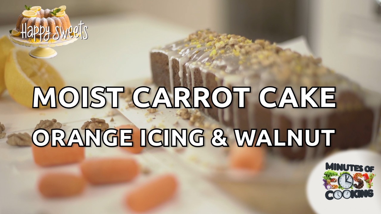 Carrot Cake That Stays Moist | Orange Frosting & Walnut Crunch