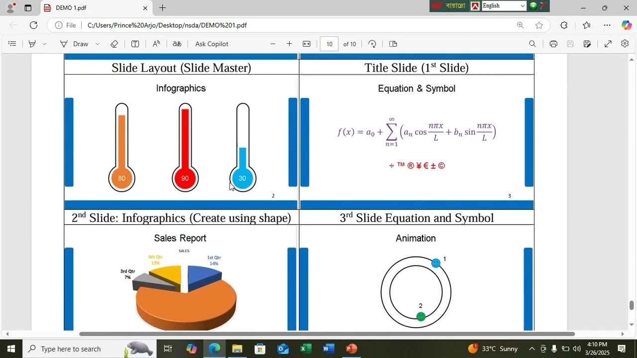 5th class ms power point for nsda computer operation level 3 preparation. #powerpoint #slide #nsda