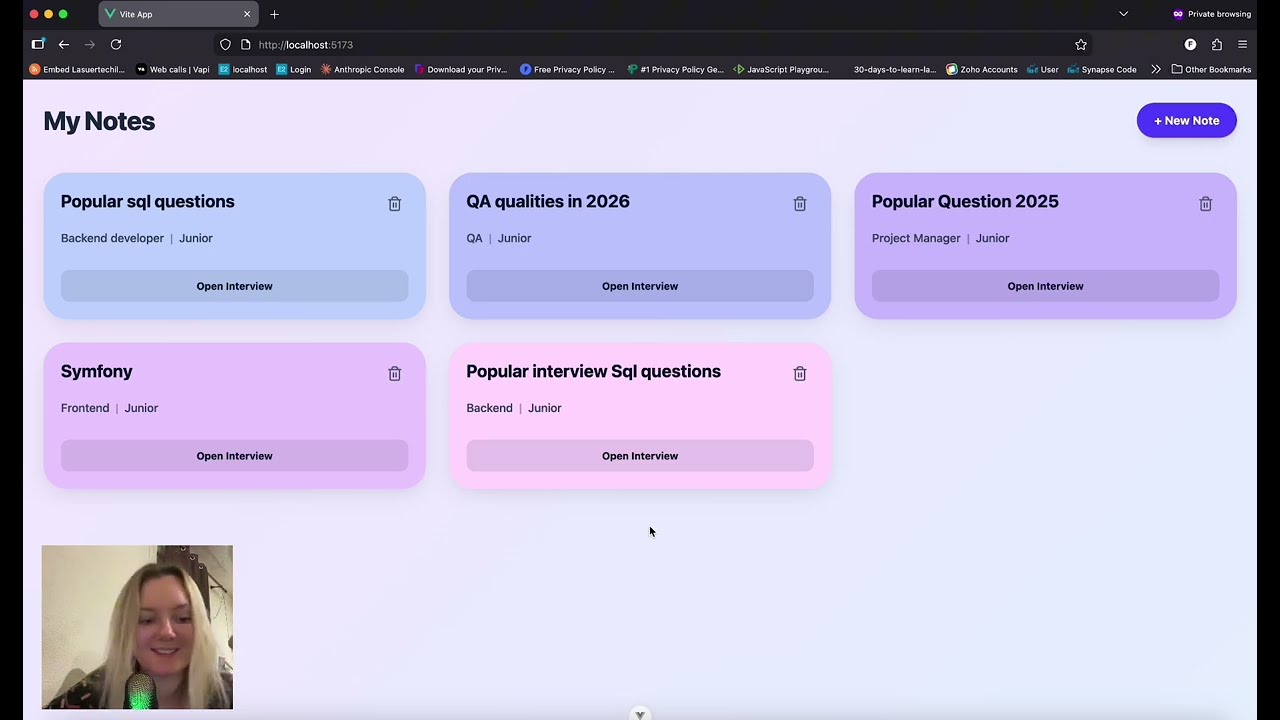 Announce of new project. Preparing for the interview | Magic Link | Work with emails via Mailpit&AI