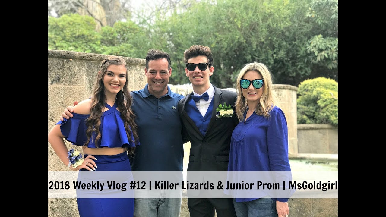 2018 Weekly Vlog #12 | Killer Lizards & Junior Prom | MsGoldgirl
