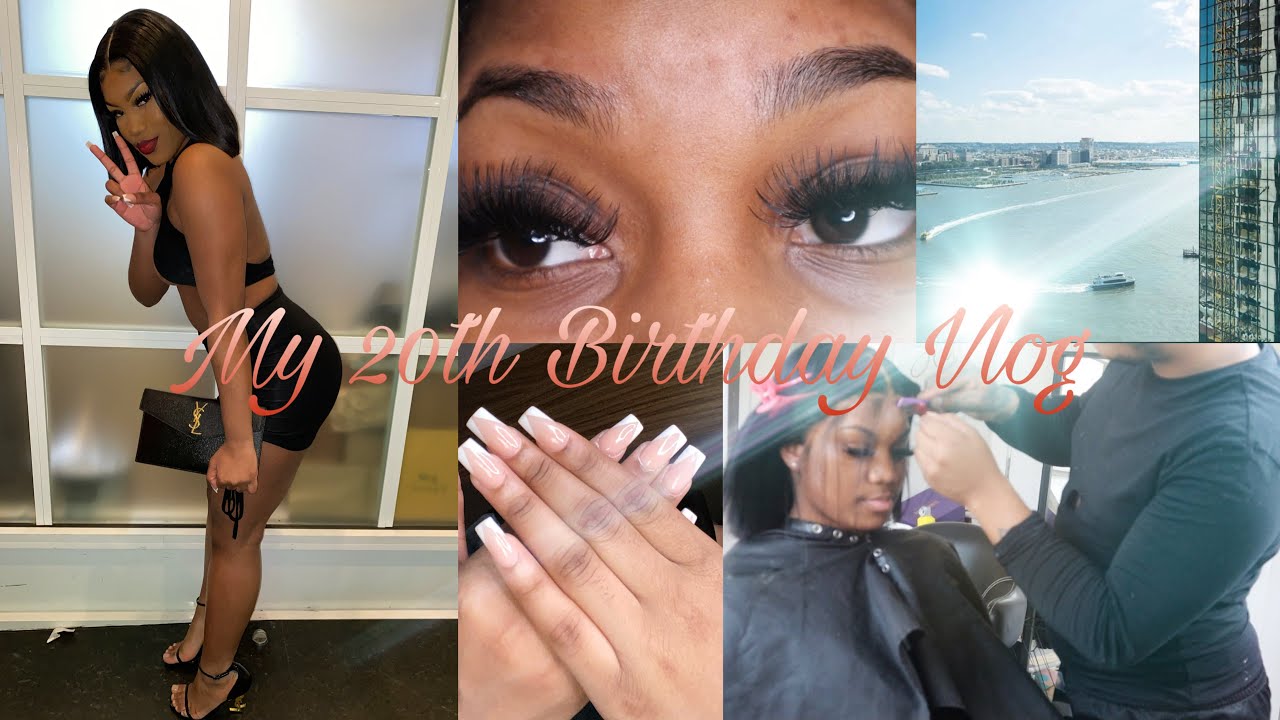 GRWM: My 20th BIRTHDAY VLOG | Lashes, Hair, Makeup, Nails & Self- care Weekend! 🥳🍾(STRESSFUL AF!)
