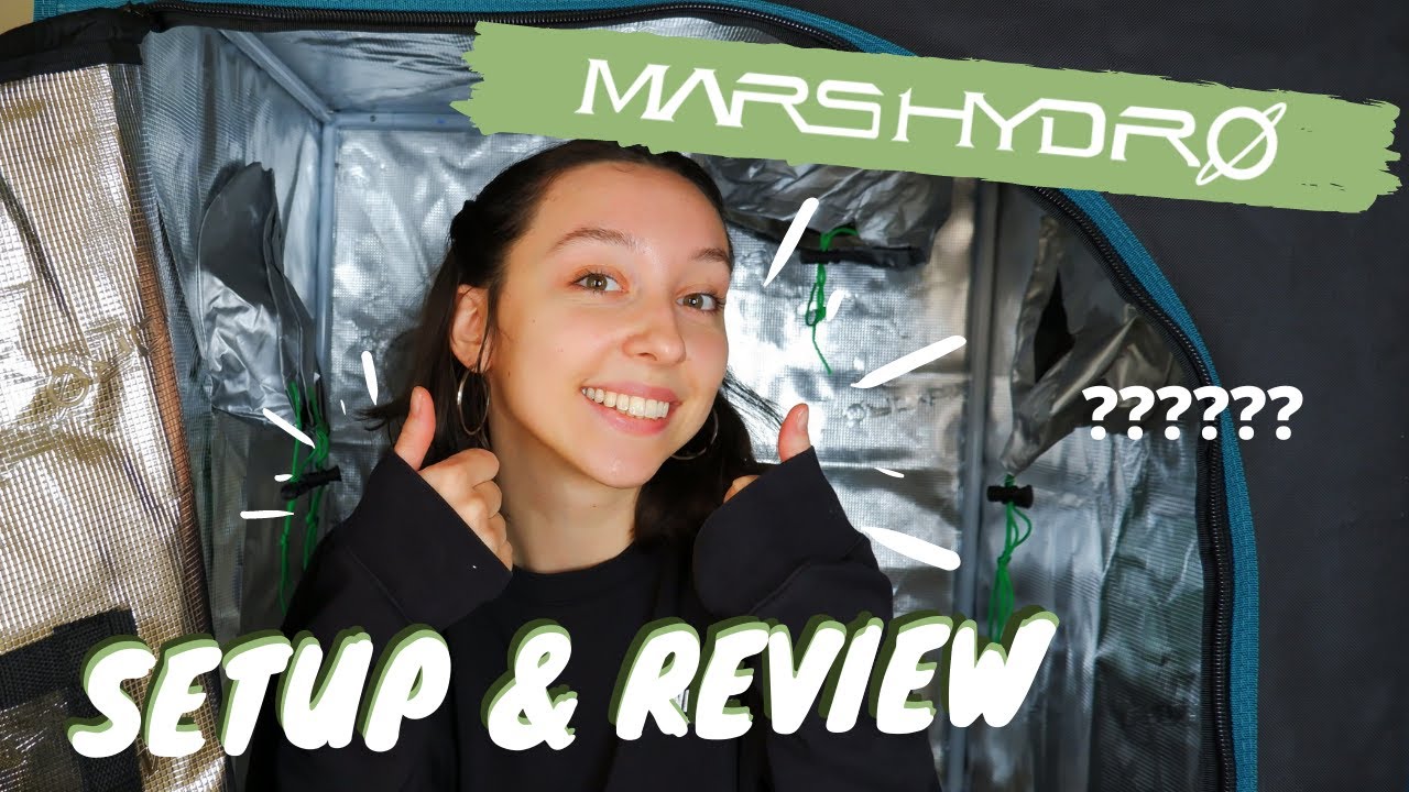 MY NEW GROW LIGHT AND INDOOR GREENHOUSE | mars hydro ts1000 and grow tent review