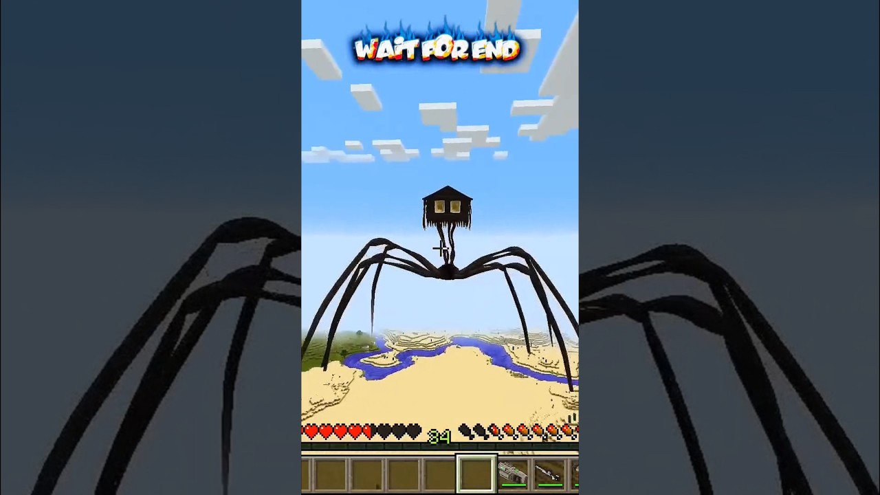 CAN I SURVIVE FROM SPIDER_HOUSEHEAD MONSTER IN MINECRAFT 🤯👀