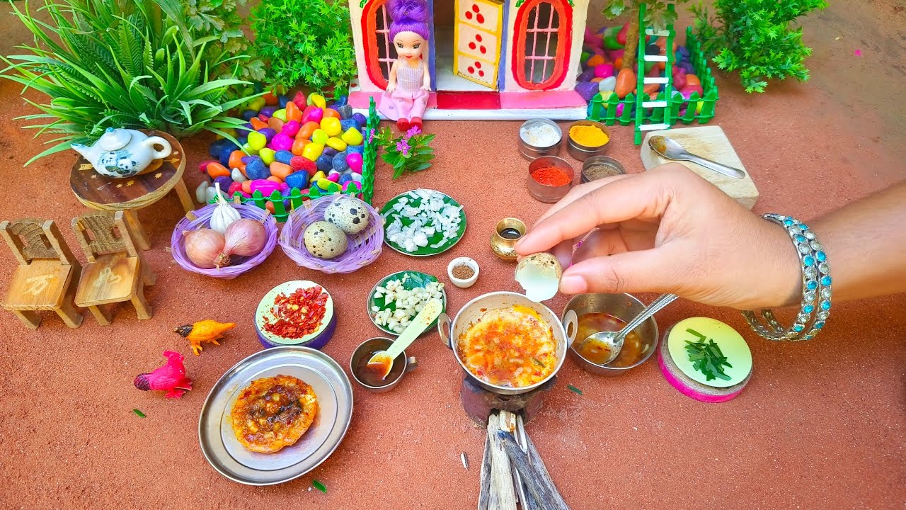 Egg 🥚 & Tomato 🍅 Spicy Omlette Recipe| So Delicious Recipe| Munni's Miniature|