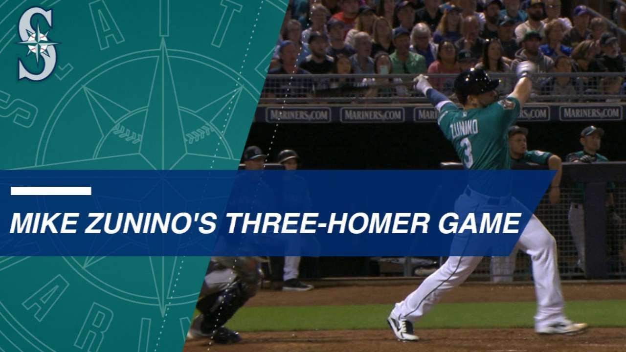 Mike Zunino crushes three homers for five RBIs