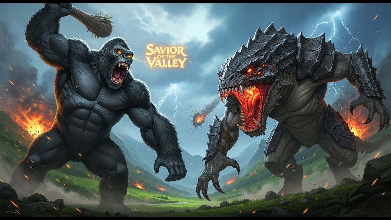 KONG vs  GIANT Dreadfang Behemoth  THE SAVIOR OF THE VALLEY   An epic battle film