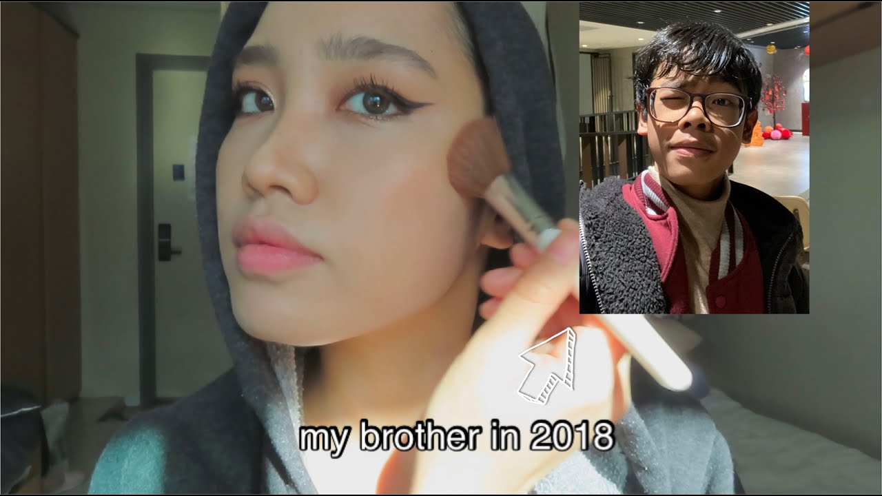 my brother does my voiceover (makeup tutorial)