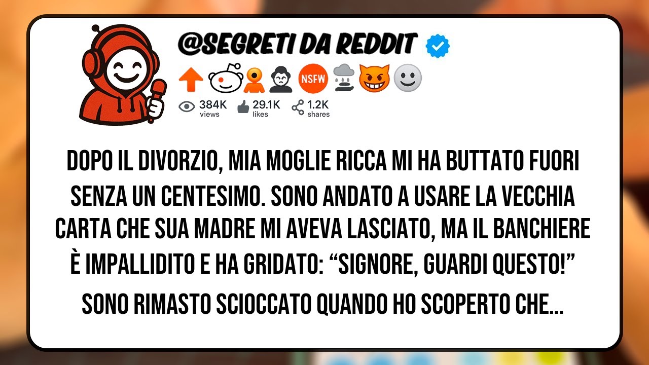 Cacciato da mia moglie, ho usato la vecchia carta di mia madre: la banca è andata nel panico