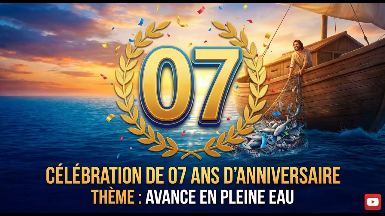 Célébration DE  07 ans d’anniversaire Thème : Avance en pleine eau