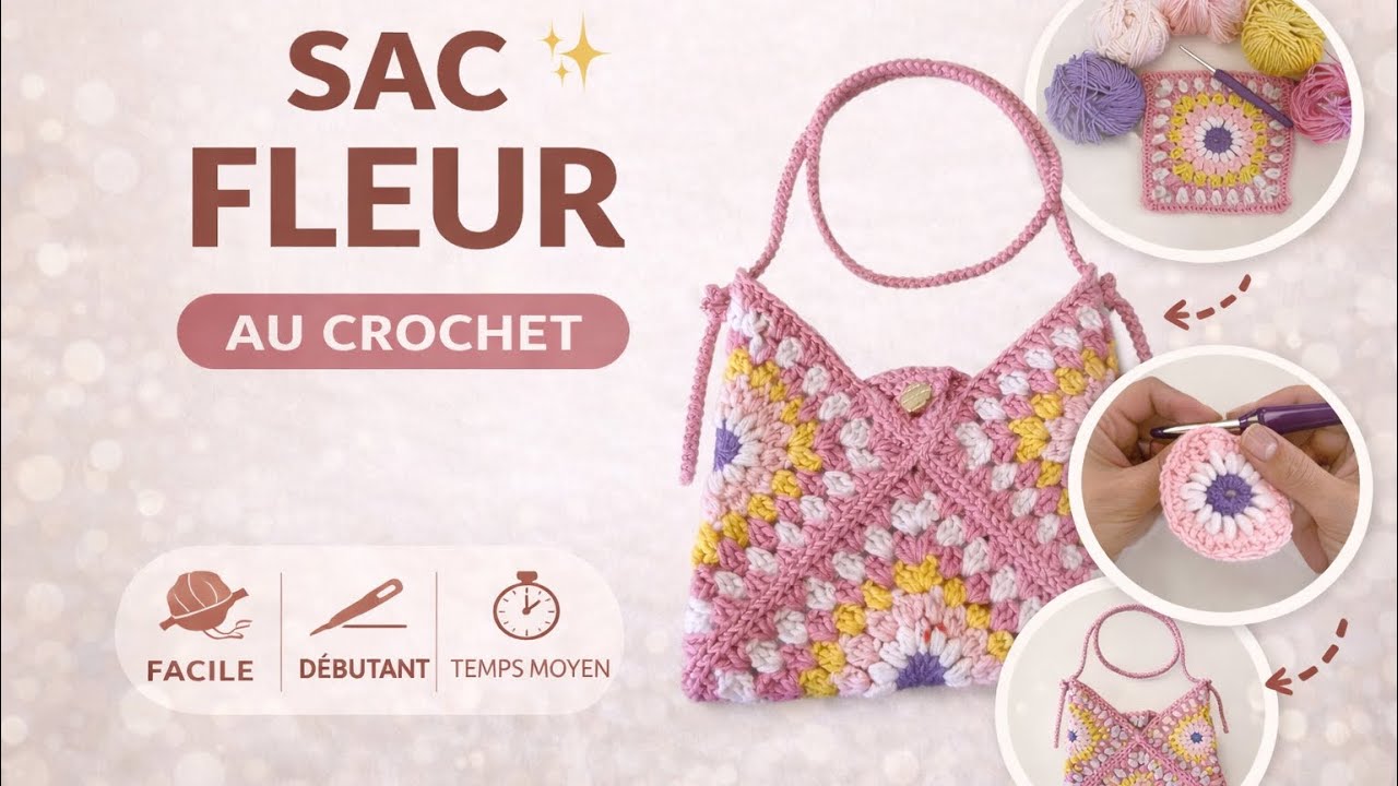 Joli sac d’été au crochet facile et rapide: tuto en pas à pas