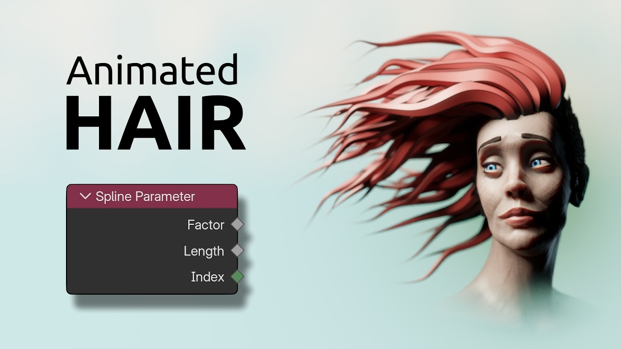 Animated Hair with Geometry Nodes - Blender Tutorial