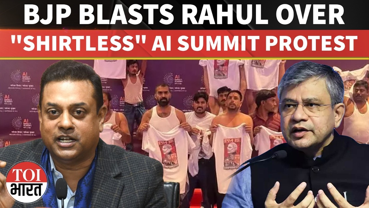 'Topless, brainless, shameless':  BJP Slams Rahul Gandhi Over Youth Congress Protest At AI Summit