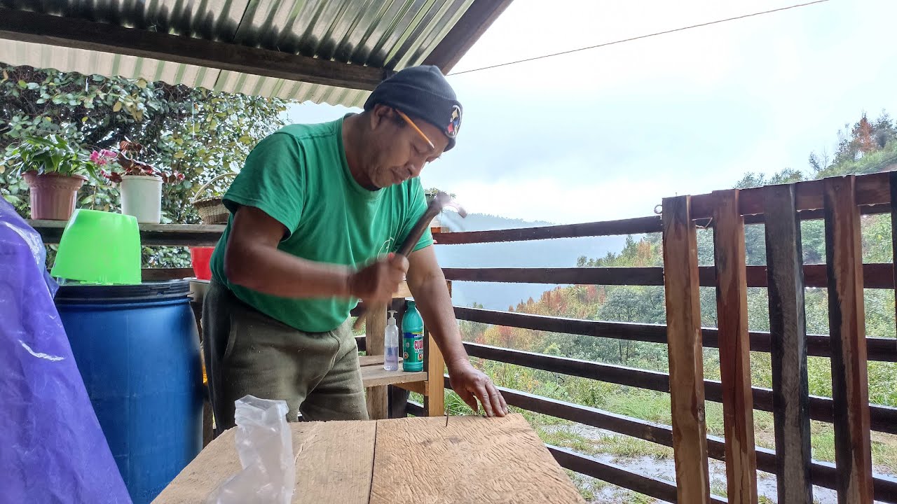 Reutilizo retazos de madera y hago una mesa rústica para el metate de @Lascuriosidadesdemamá