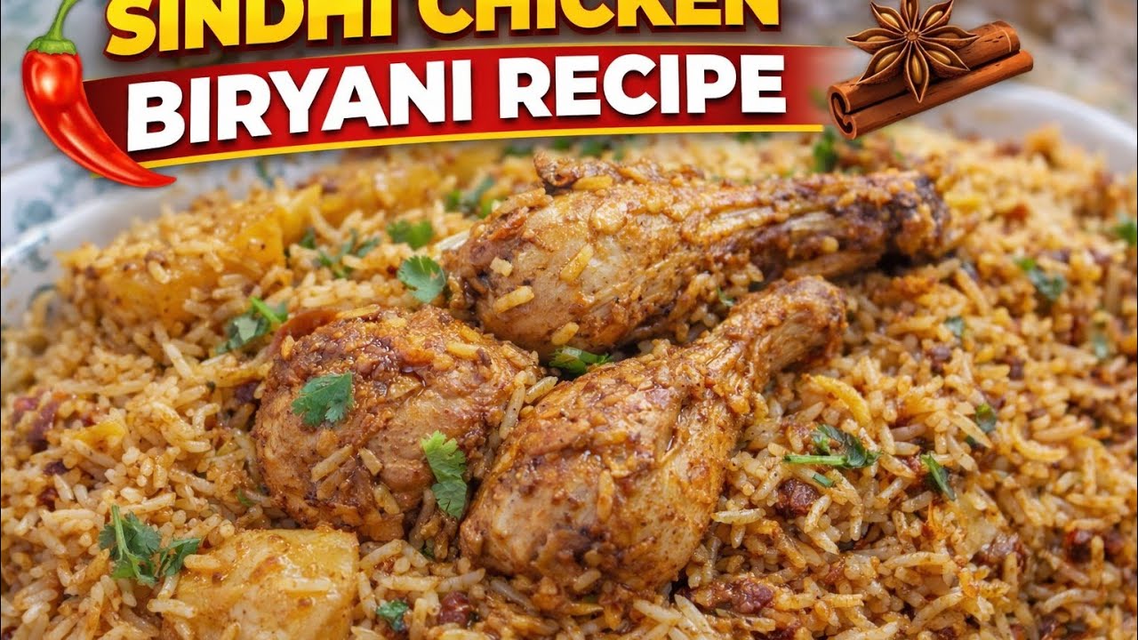 Sindhi chicken biryani recipe 😋 |full Traditional desi style  |Easy & Spicy biryani 