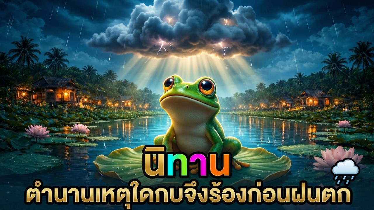 นิทานตำนานเหตุใดกบจึงร้องก่อนฝนตก 🐰บ้านนิทานแสนสุข