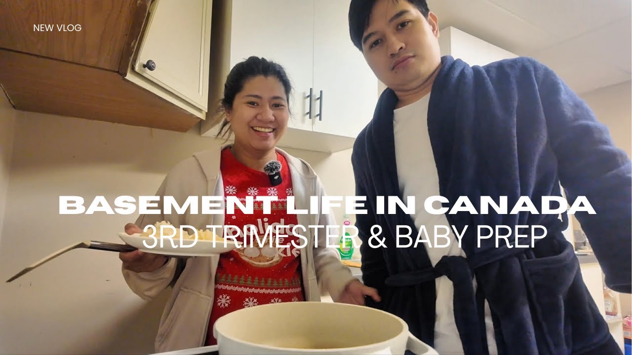 A Day in Our Simple Life in Canada | 3rd Trimester, Basement Living & Preparing for Baby 